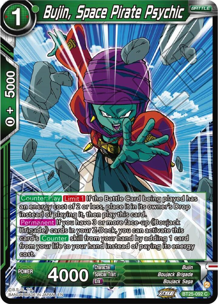 Bujin, Space Pirate Psychic BT25-092 card from Legend of the Dragon Balls