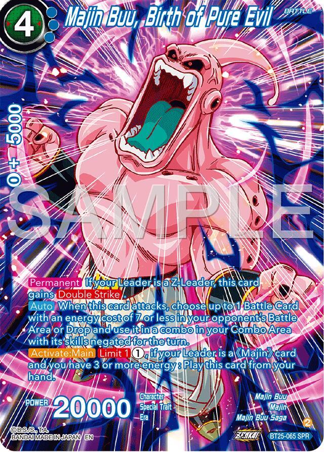 Majin Buu, Birth of Pure Evil (SPR) BT25-065 card from Legend of the Dragon Balls