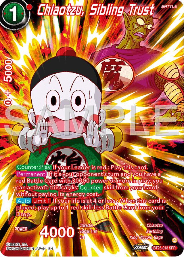 Chiaotzu, Sibling Trust (SPR) BT25-013 card from Legend of the Dragon Balls