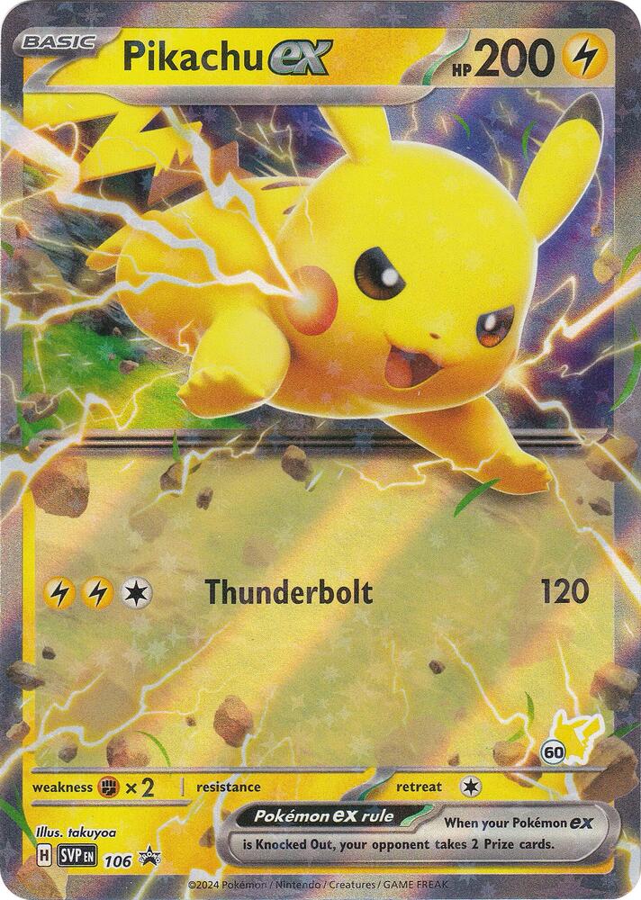 Pikachu ex (Pikachu 60) 106 card from Battle Academy 2024