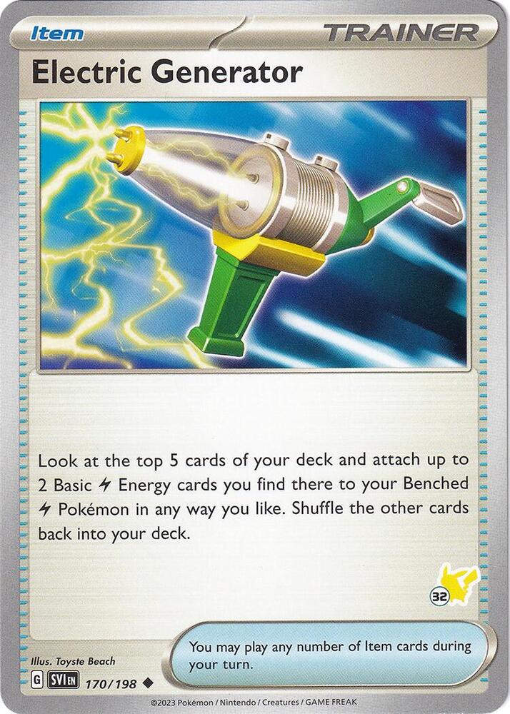 Electric Generator - Pikachu 32 170/198 card from Battle Academy 2024