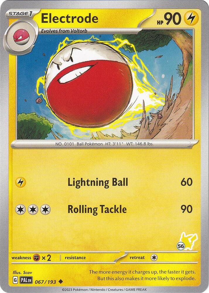 Electrode - Pikachu 56 067/193 card from Battle Academy 2024