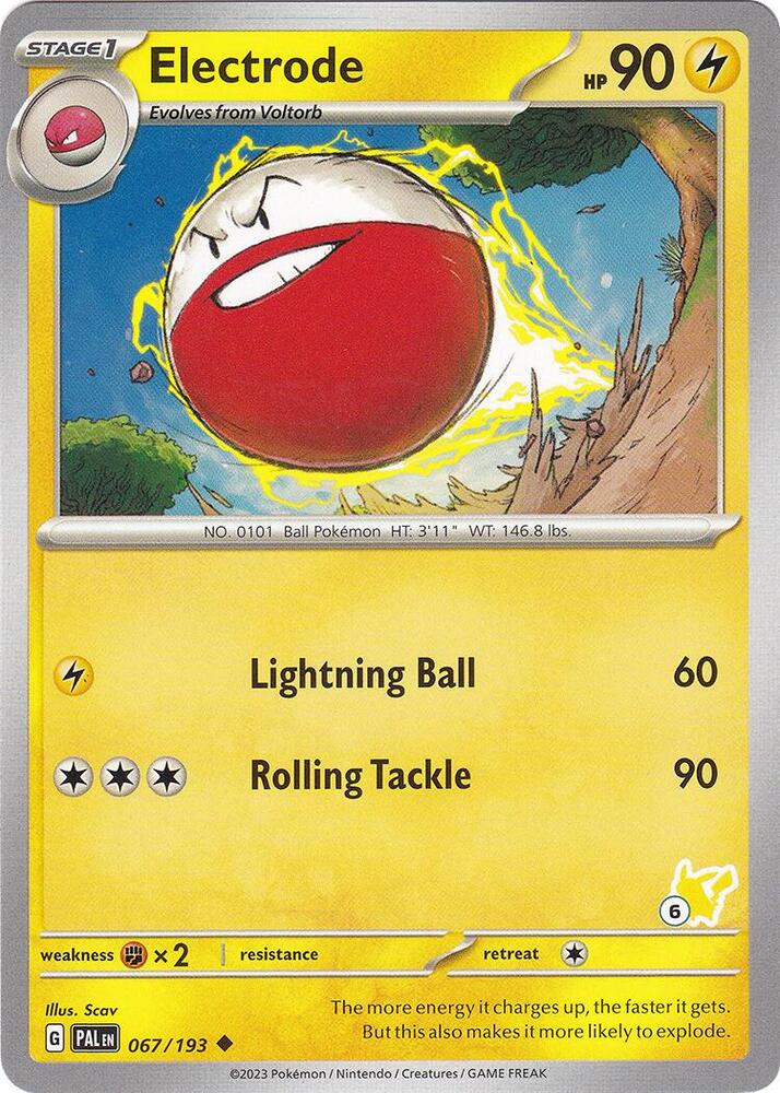 Electrode - Pikachu 6 067/193 card from Battle Academy 2024