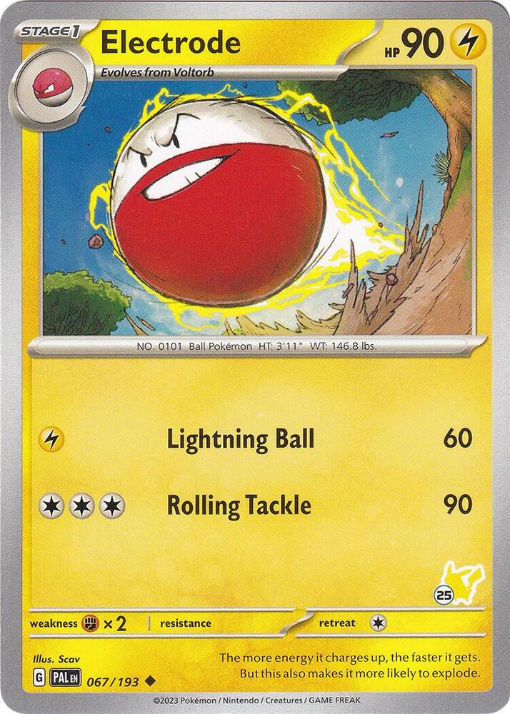 Electrode - Pikachu 25 067/193 card from Battle Academy 2024