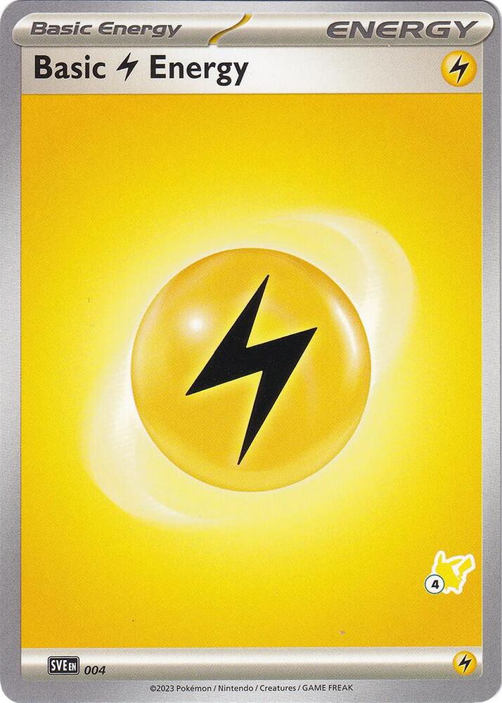 Basic Lightning Energy - Pikachu 4 004 card from Battle Academy 2024