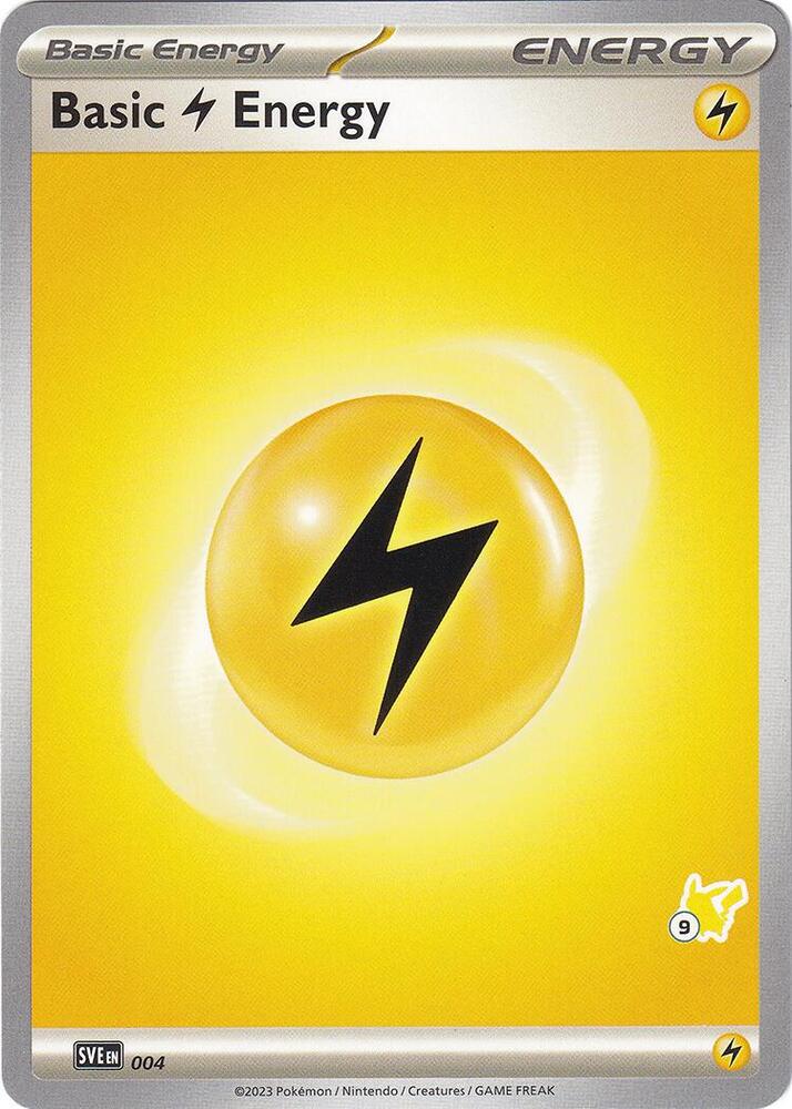 Basic Lightning Energy - Pikachu 9 004 card from Battle Academy 2024