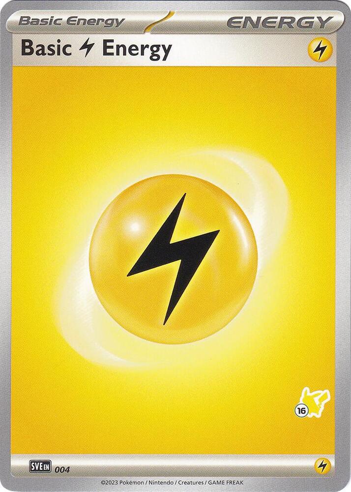 Basic Lightning Energy - Pikachu 16 004 card from Battle Academy 2024