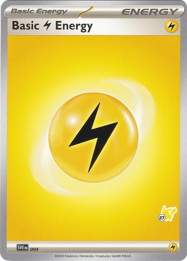 Basic Lightning Energy - Pikachu 27 004 card from Battle Academy 2024