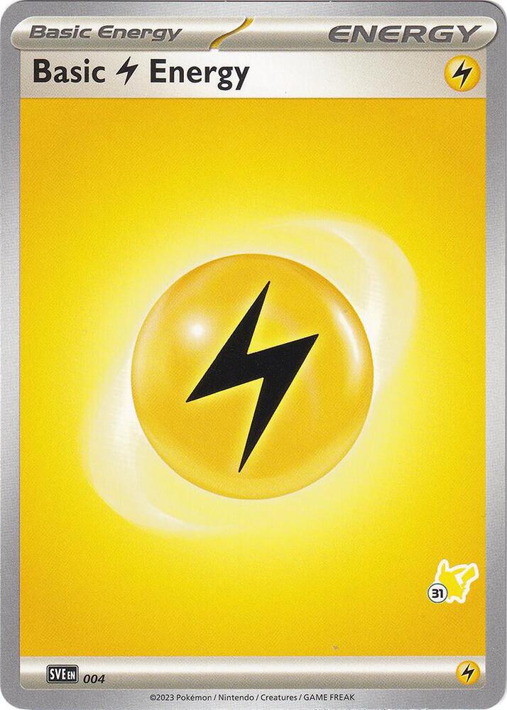 Basic Lightning Energy - Pikachu 31 004 card from Battle Academy 2024