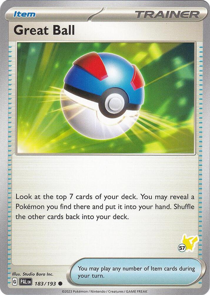 Great Ball - Pikachu 57 183/193 card from Battle Academy 2024