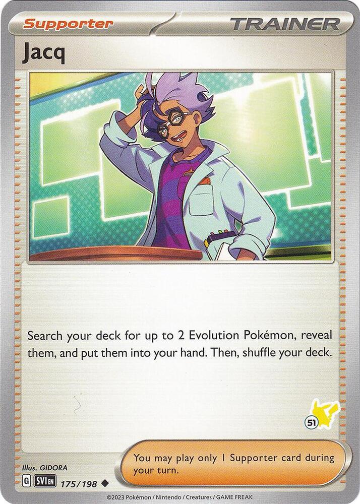 Jacq - Pikachu 51 175/198 card from Battle Academy 2024