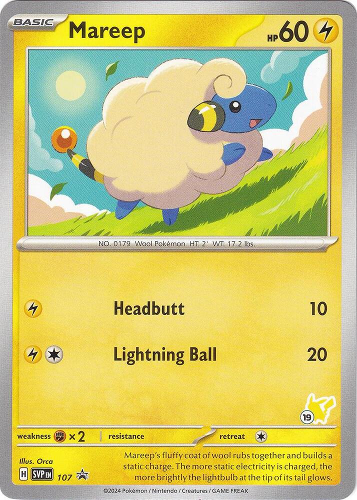 Mareep - Pikachu 19 107 card from Battle Academy 2024