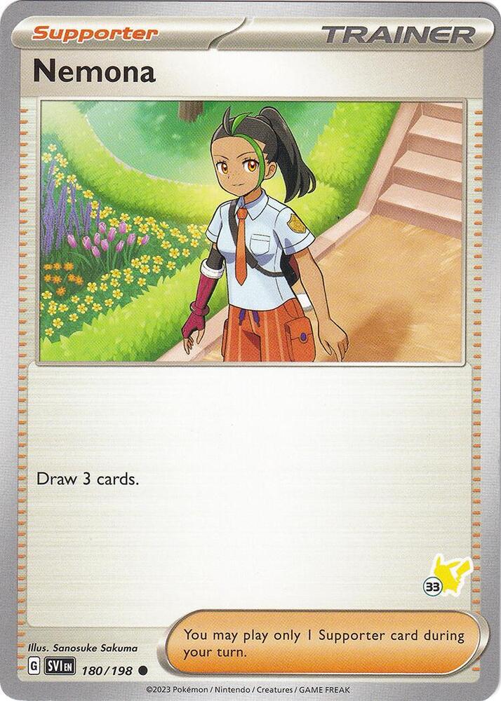 Nemona - Pikachu 33 180/198 card from Battle Academy 2024
