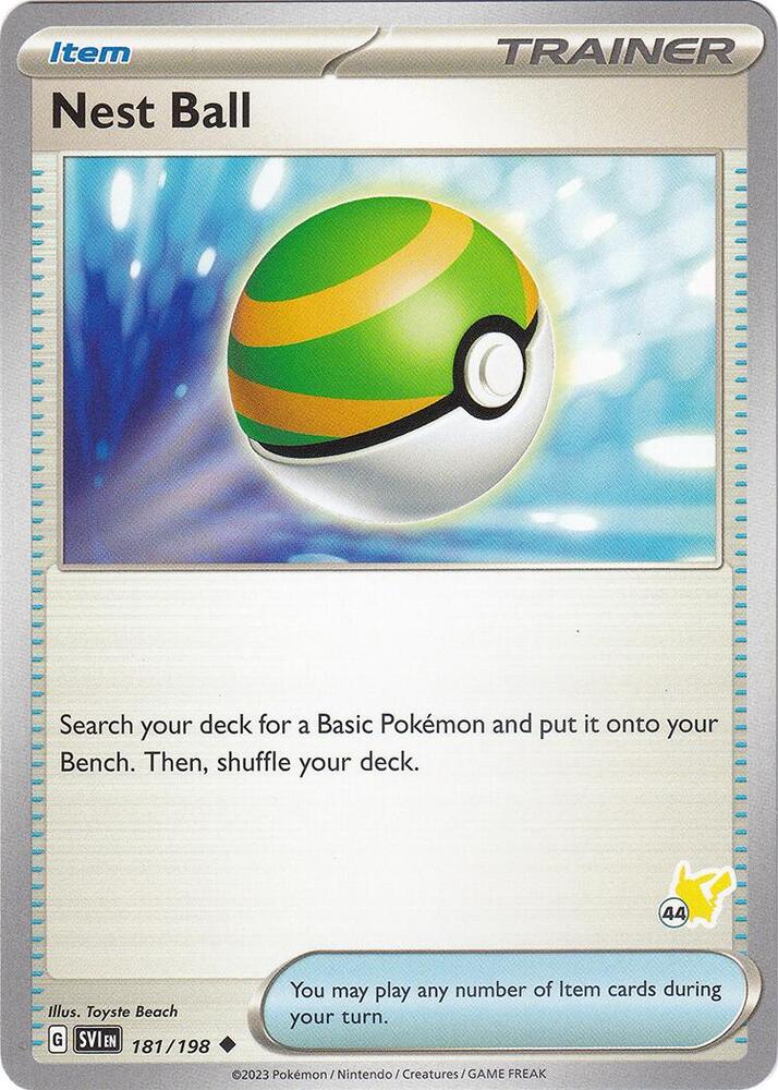 Nest Ball - Pikachu 44 181/198 card from Battle Academy 2024