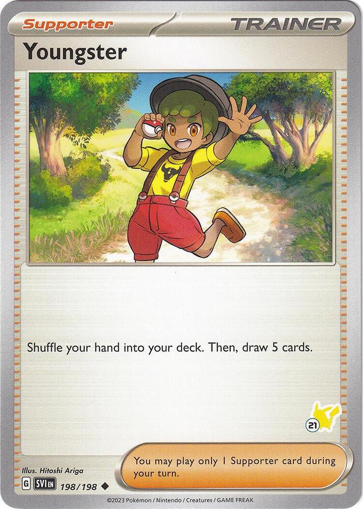 Youngster - Pikachu 21 198/198 card from Battle Academy 2024