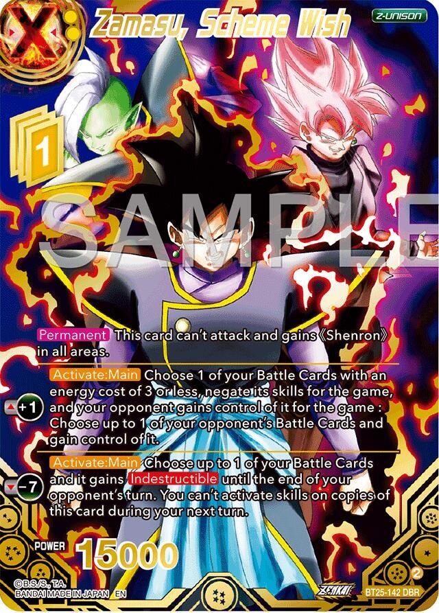 Zamasu, Scheme Wish (DBR) BT25-142 card from Legend of the Dragon Balls