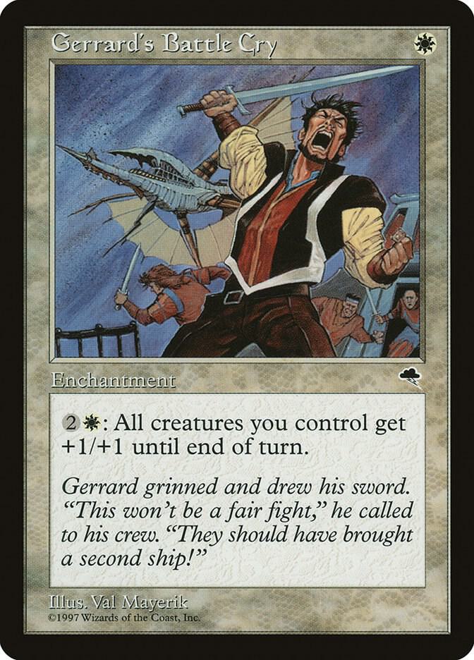 Gerrard's Battle Cry 21 card from Tempest
