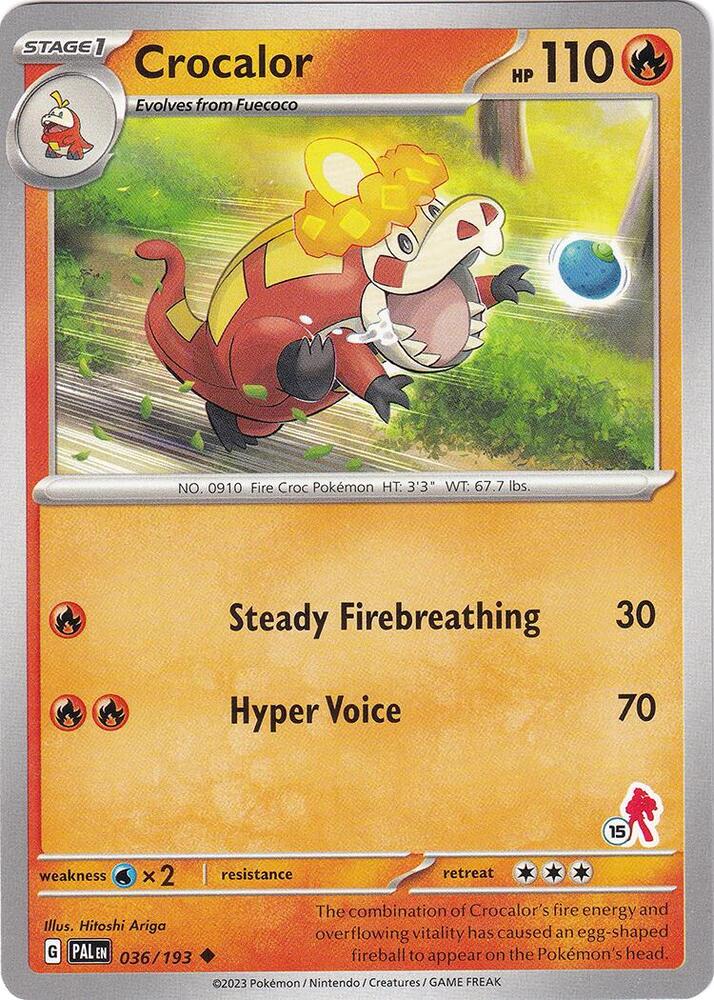 Crocalor - Armarouge 15 036/193 card from Battle Academy 2024