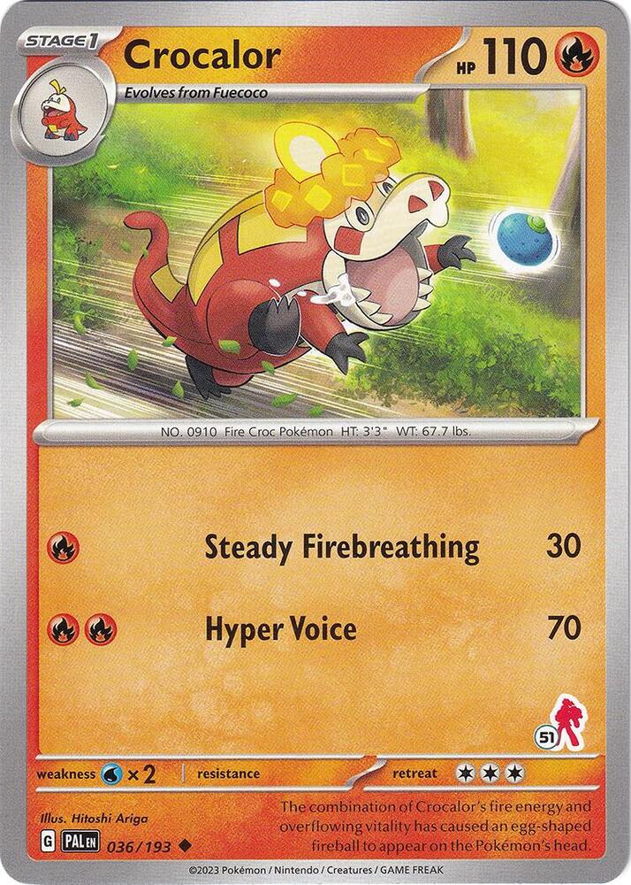 Crocalor - Armarouge 51 036/193 card from Battle Academy 2024