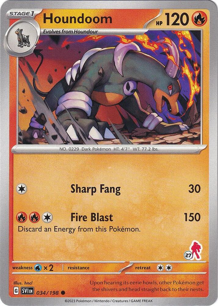 Houndoom - Armarouge 27 034/198 card from Battle Academy 2024