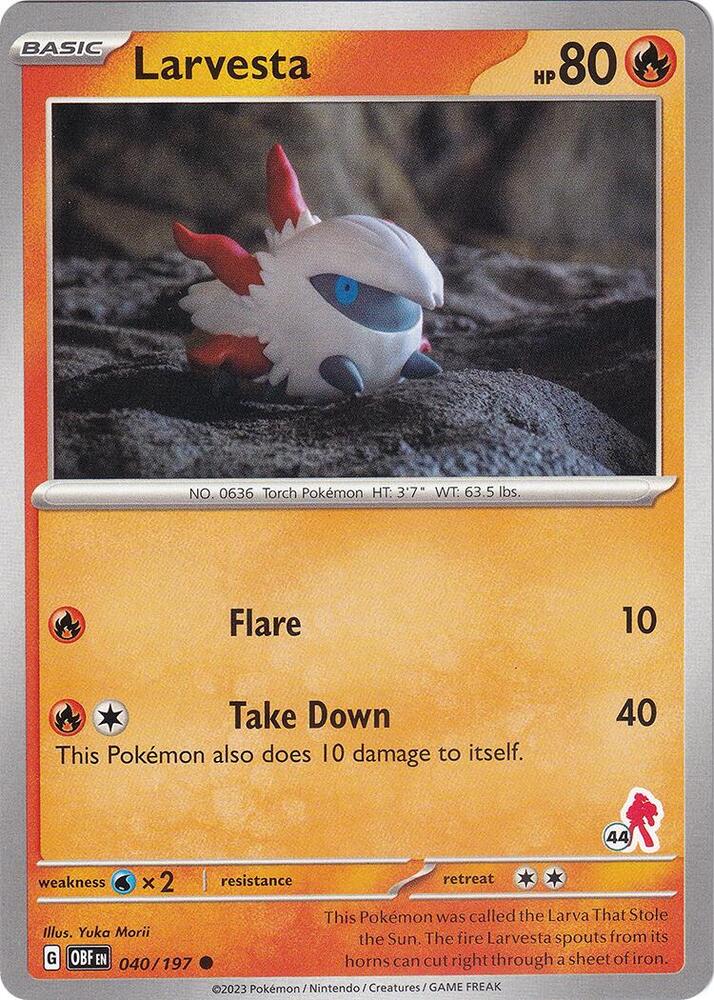 Larvesta - Armarouge 44 040/197 card from Battle Academy 2024