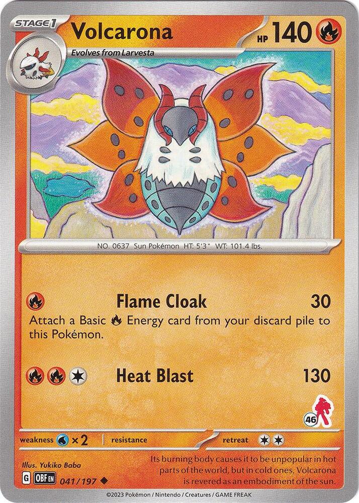 Volcarona - Armarouge 46 041/197 card from Battle Academy 2024