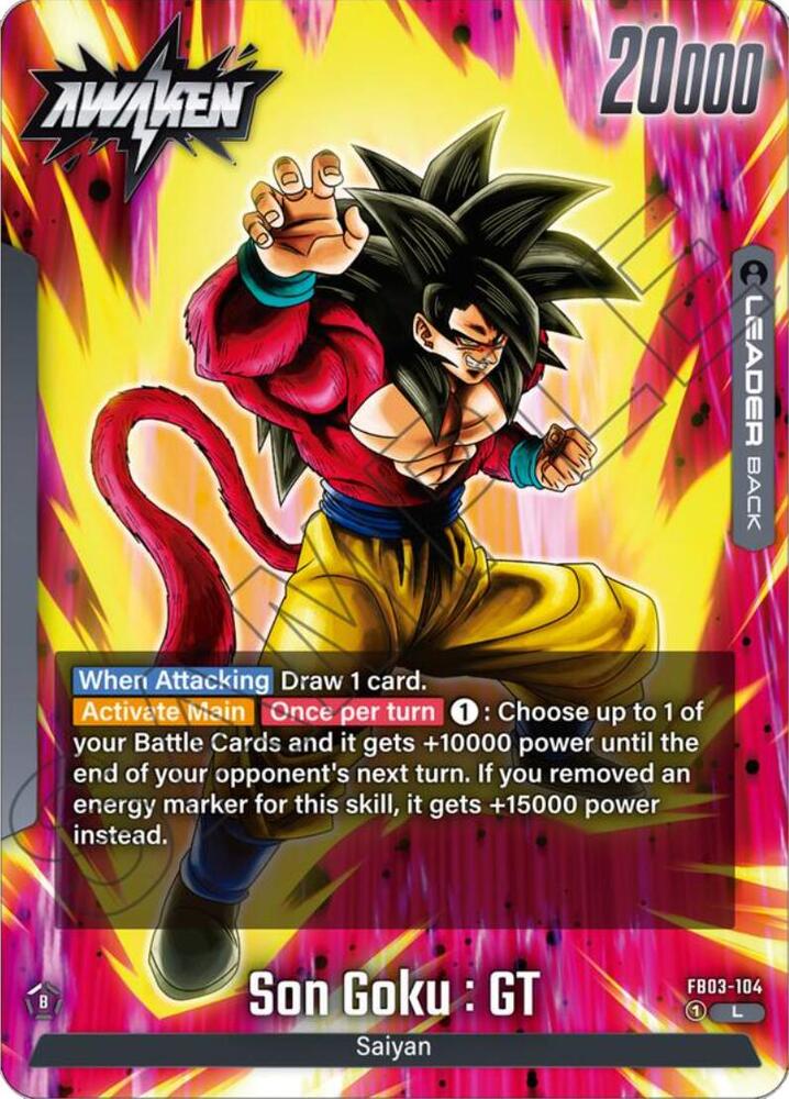 Son Goku : GT FB03-104 card from Raging Roar