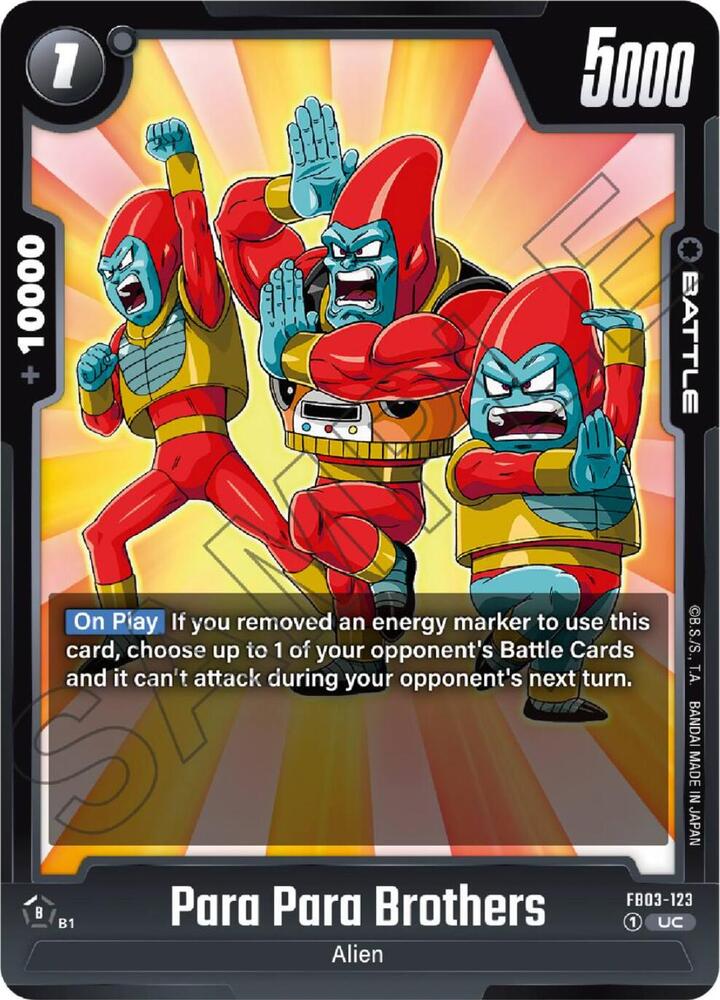 Para Para Brothers FB03-123 card from Raging Roar