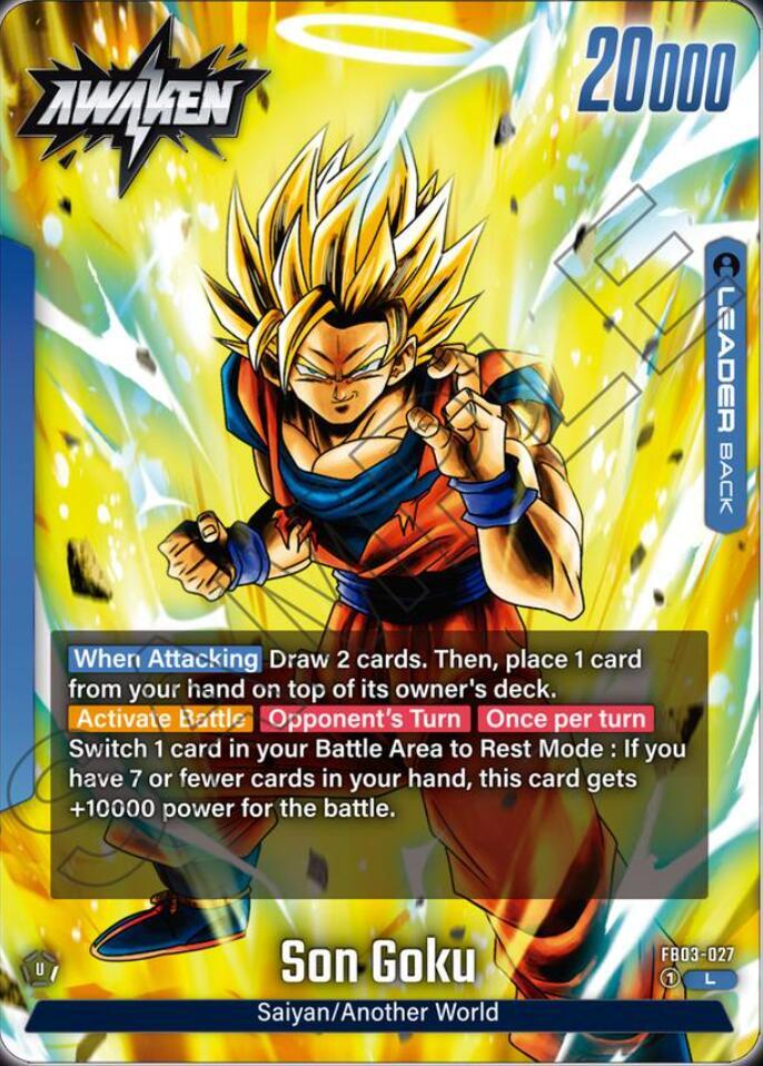 Son Goku FB03-027 card from Raging Roar