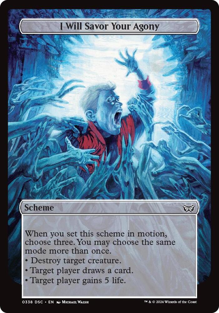 I Will Savor Your Agony (Full Art) 338 card from Archenemy: Duskmourn