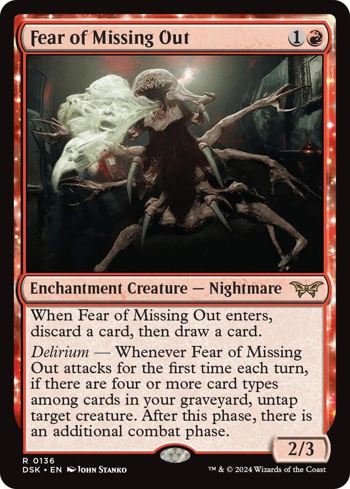 Fear of Missing Out 136 card from Duskmourn: House of Horror