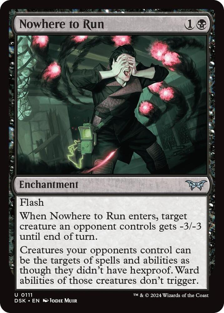 Nowhere to Run 111 card from Duskmourn: House of Horror