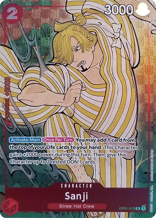 Sanji (English Version 1st Anniversary Set) OP01-013 card from One Piece Promotion Cards