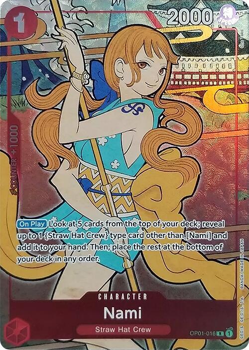 Nami (English Version 1st Anniversary Set) OP01-016 card from One Piece Promotion Cards