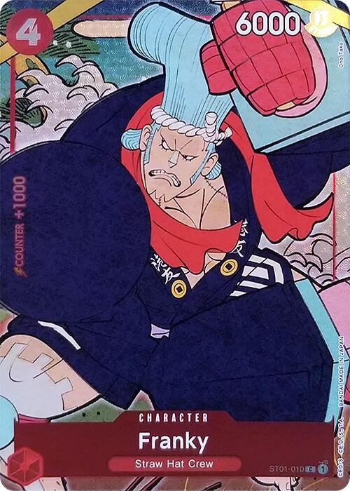 Franky (English Version 1st Anniversary Set) ST01-010 card from One Piece Promotion Cards