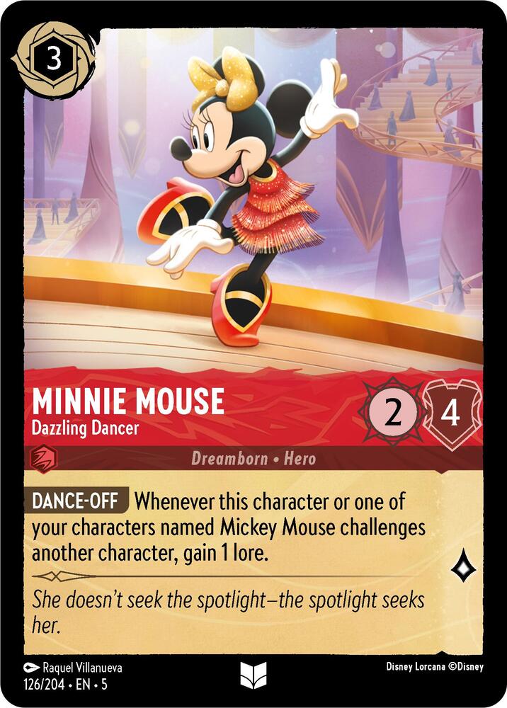Minnie Mouse - Dazzling Dancer 126/204 card from Shimmering Skies