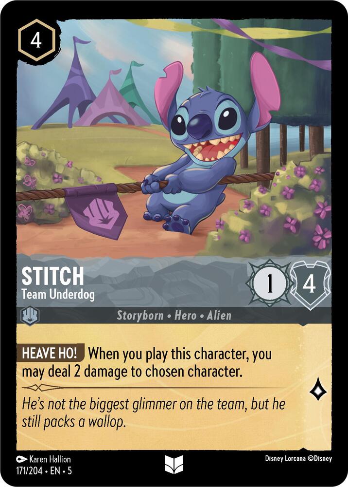 Stitch - Team Underdog 171/204 card from Shimmering Skies