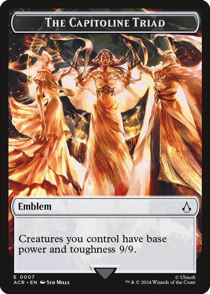 Emblem - The Capitoline Triad 7 card from Universes Beyond: Assassin's Creed