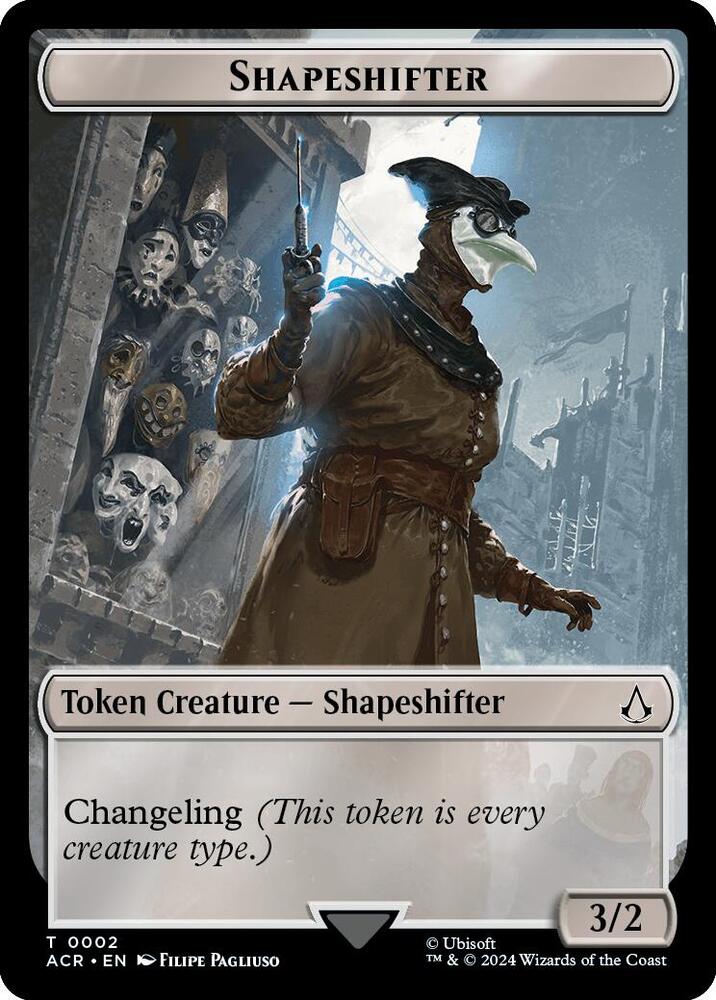 Shapeshifter Token 2 card from Universes Beyond: Assassin's Creed