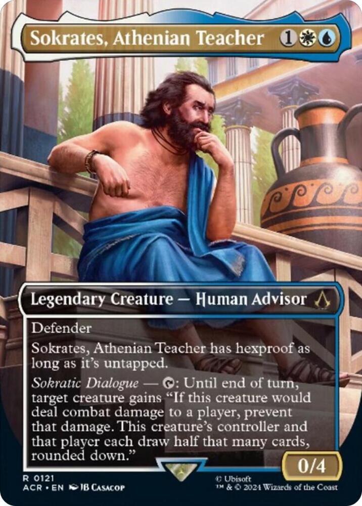 Sokrates, Athenian Teacher (Borderless) 121 card from Universes Beyond: Assassin's Creed