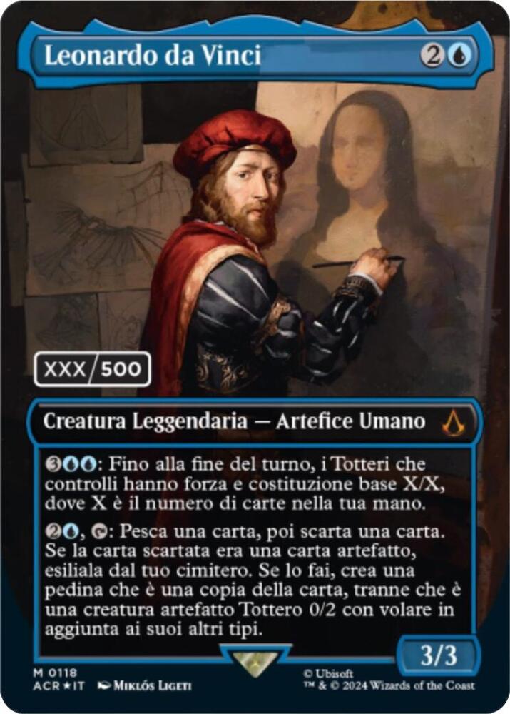 Leonardo da Vinci (Italian) (Serial Numbered) 118 card from Universes Beyond: Assassin's Creed