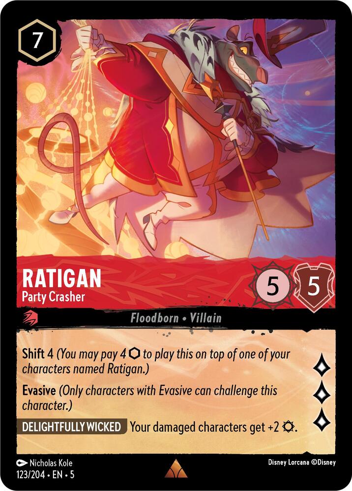 Ratigan - Party Crasher 123/204 card from Shimmering Skies