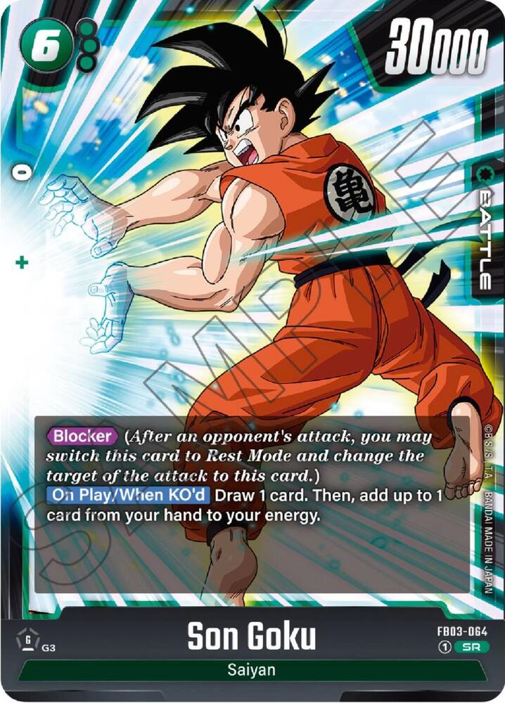 Son Goku FB03-064 card from Raging Roar