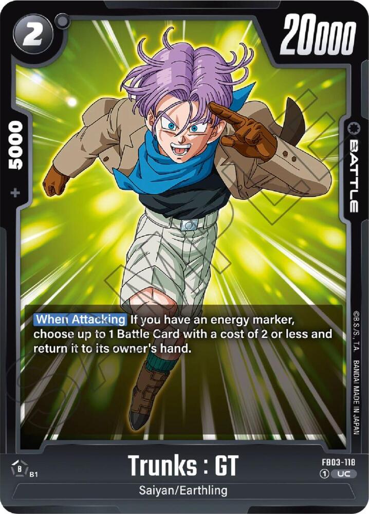 Trunks : GT FB03-118 card from Raging Roar