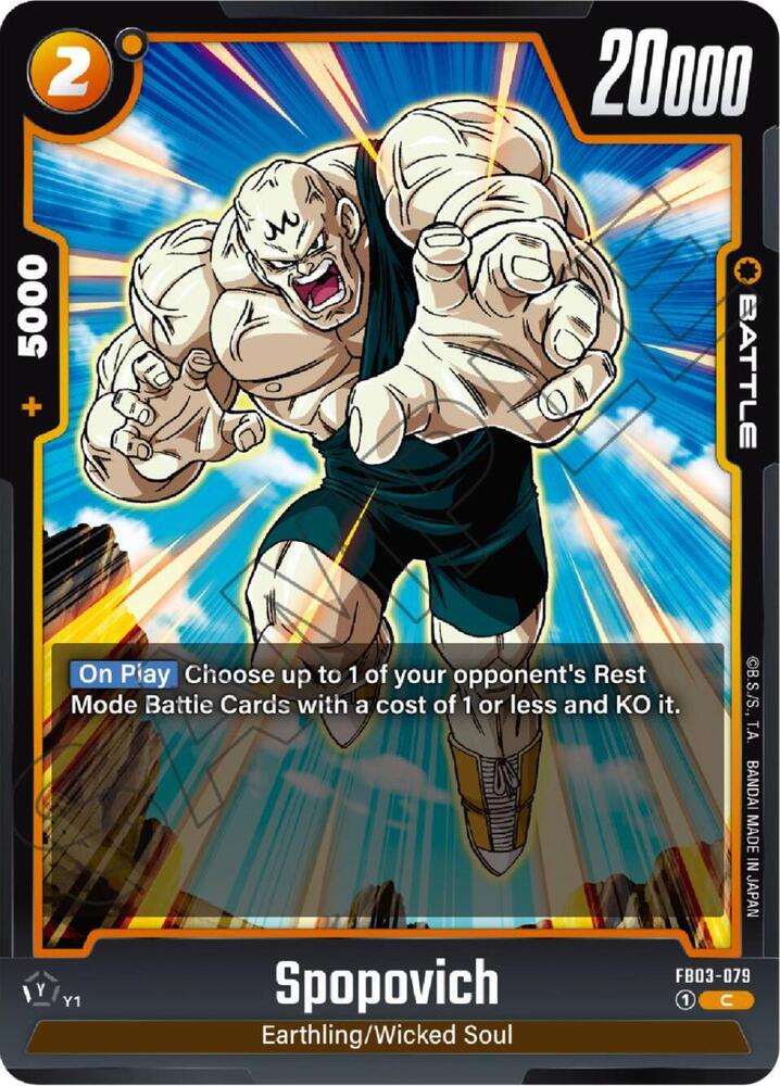 Spopovich FB03-079 card from Raging Roar