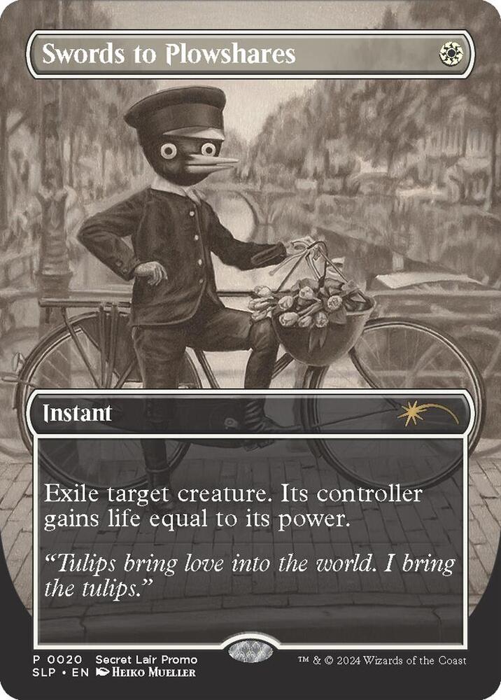 Swords to Plowshares 20 card from Secret Lair Showdown