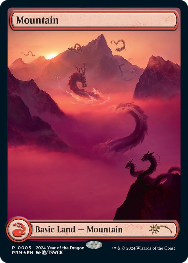 Mountain (Year of the Dragon 2024) 5 card from Standard Showdown Promos