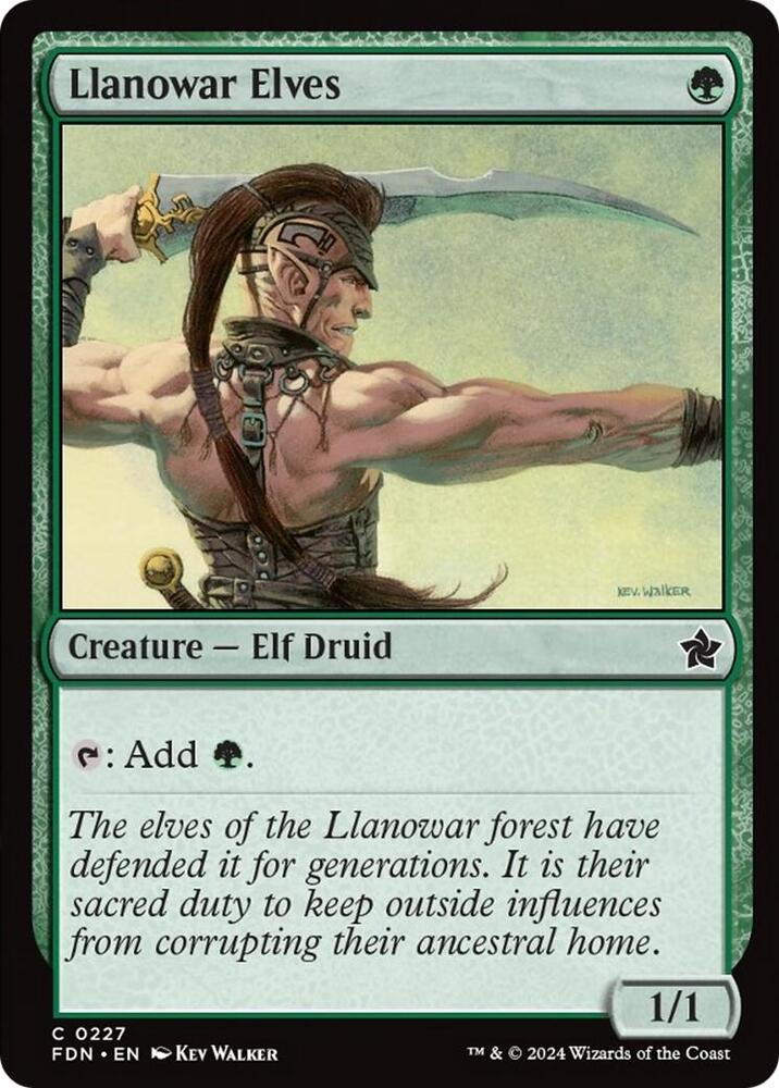 Llanowar Elves 227 card from Foundations