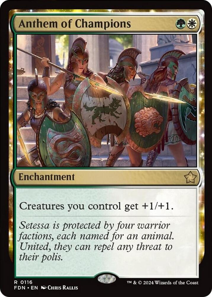 Anthem of Champions 116 card from Foundations