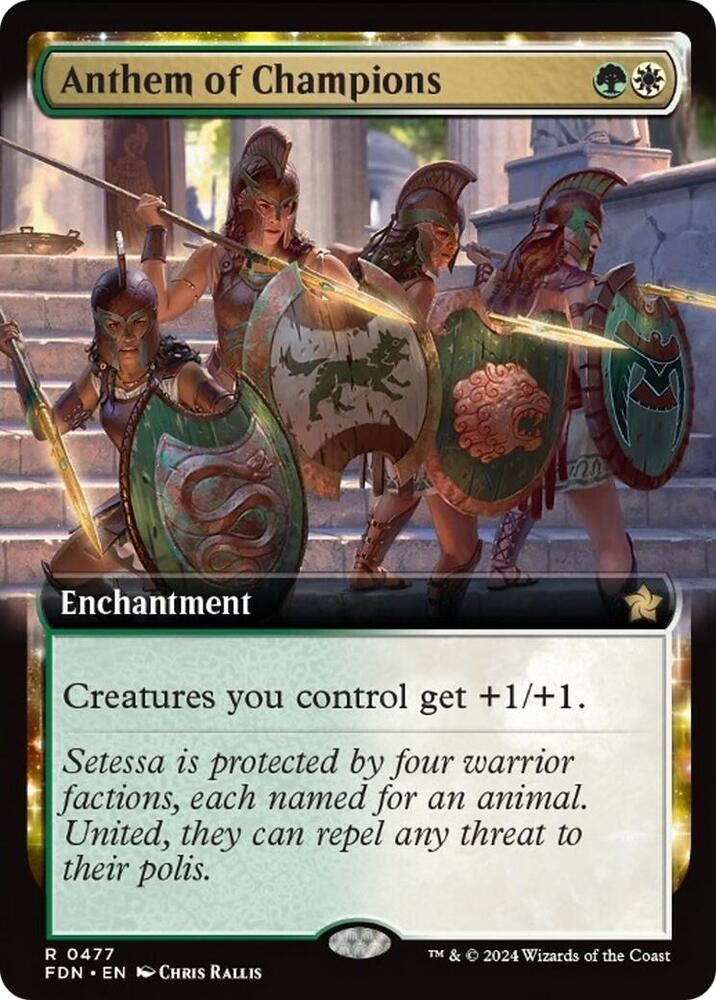 Anthem of Champions (Extended Art) 477 card from Foundations